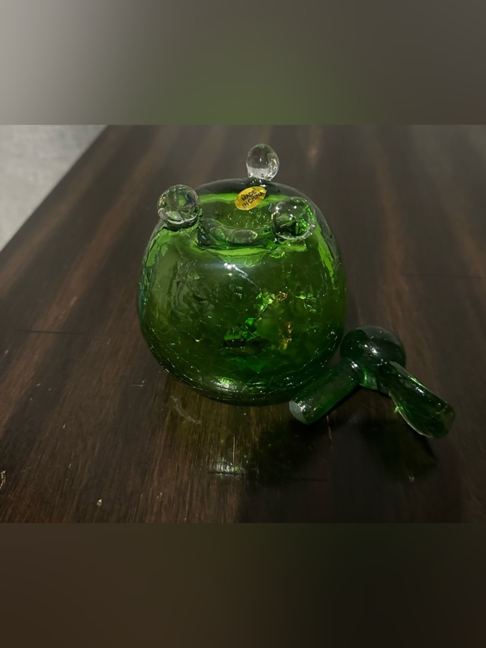 Green Hand-Blown Glass Apple Decorative Accent - Picture 5 of 9
